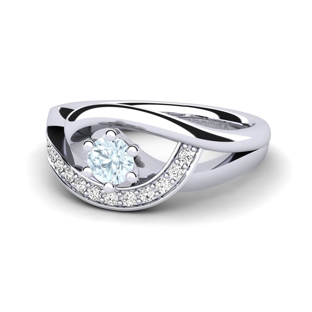 Aquamarine Engagement Ring Trina