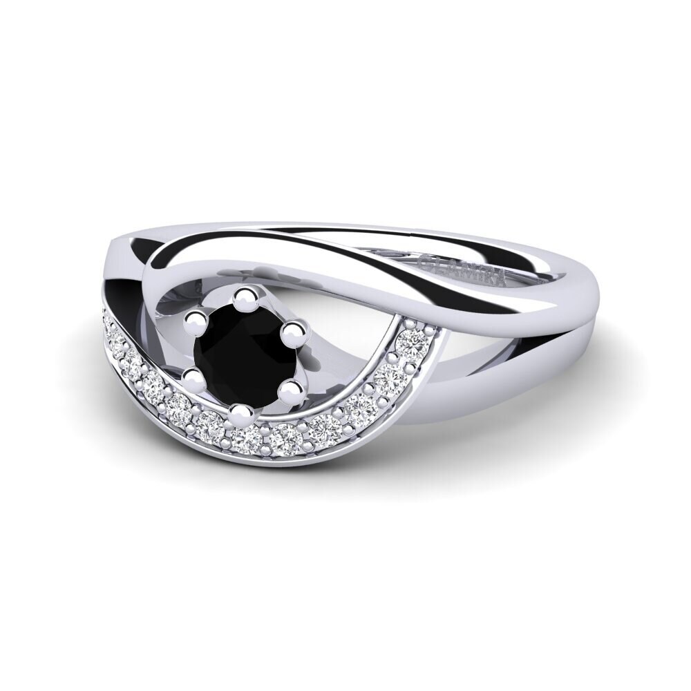 Black Diamond Engagement Ring Trina