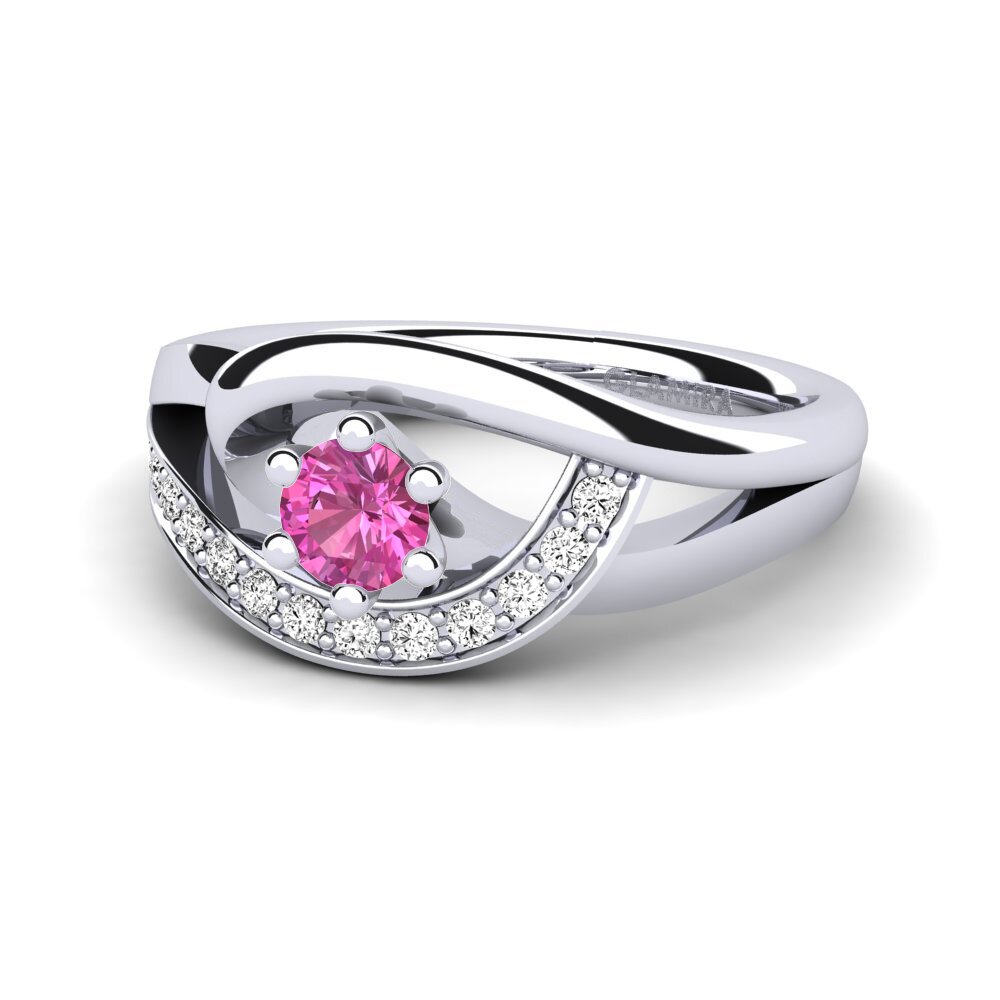 Topacio Rosa Anillo de compromiso Trina