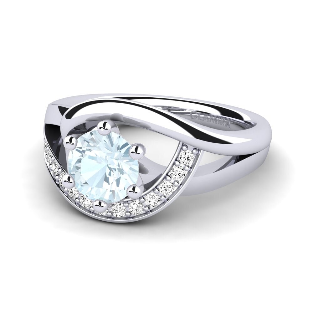 Aquamarine Engagement Ring Trina 0.8 crt