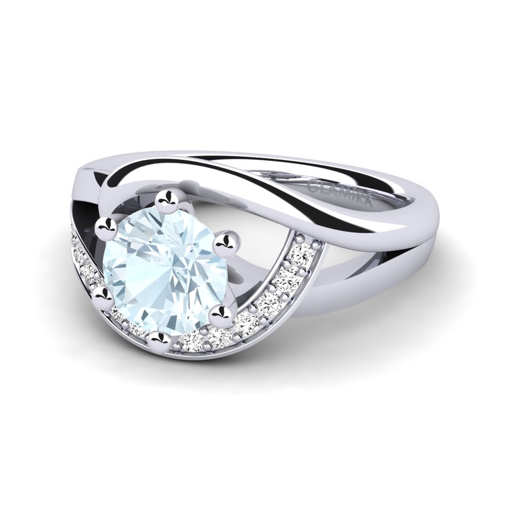 Aquamarine Engagement Ring Trina 1.0 crt