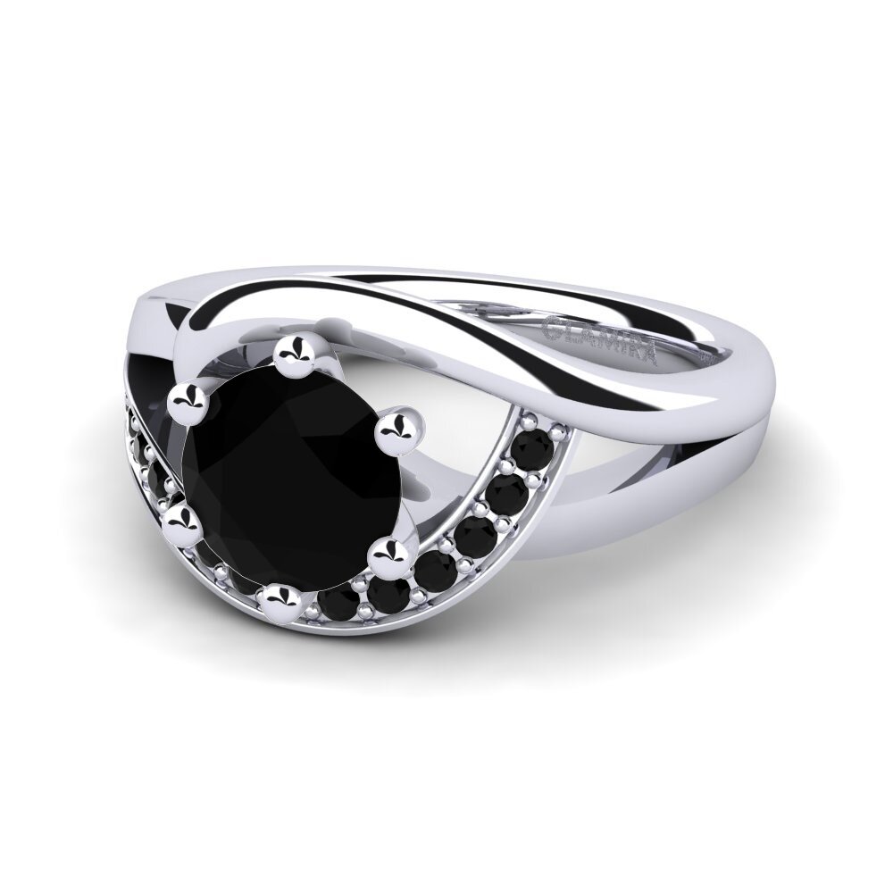 Black Diamond Engagement Ring Trina 1.0 crt