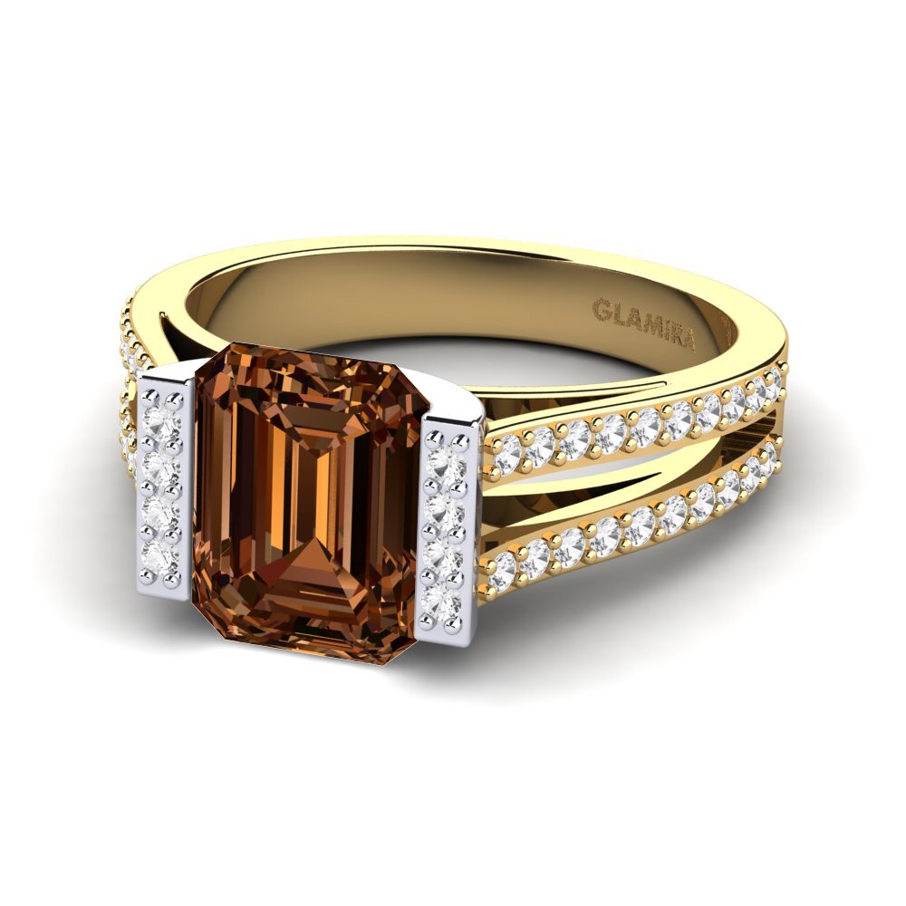 Brown Diamond Engagement Ring Trinetta