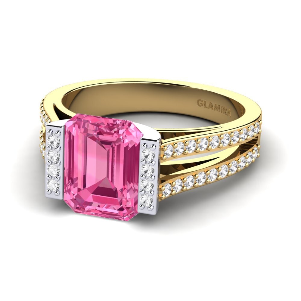 14ct Yellow / White Gold Engagement Ring Trinetta