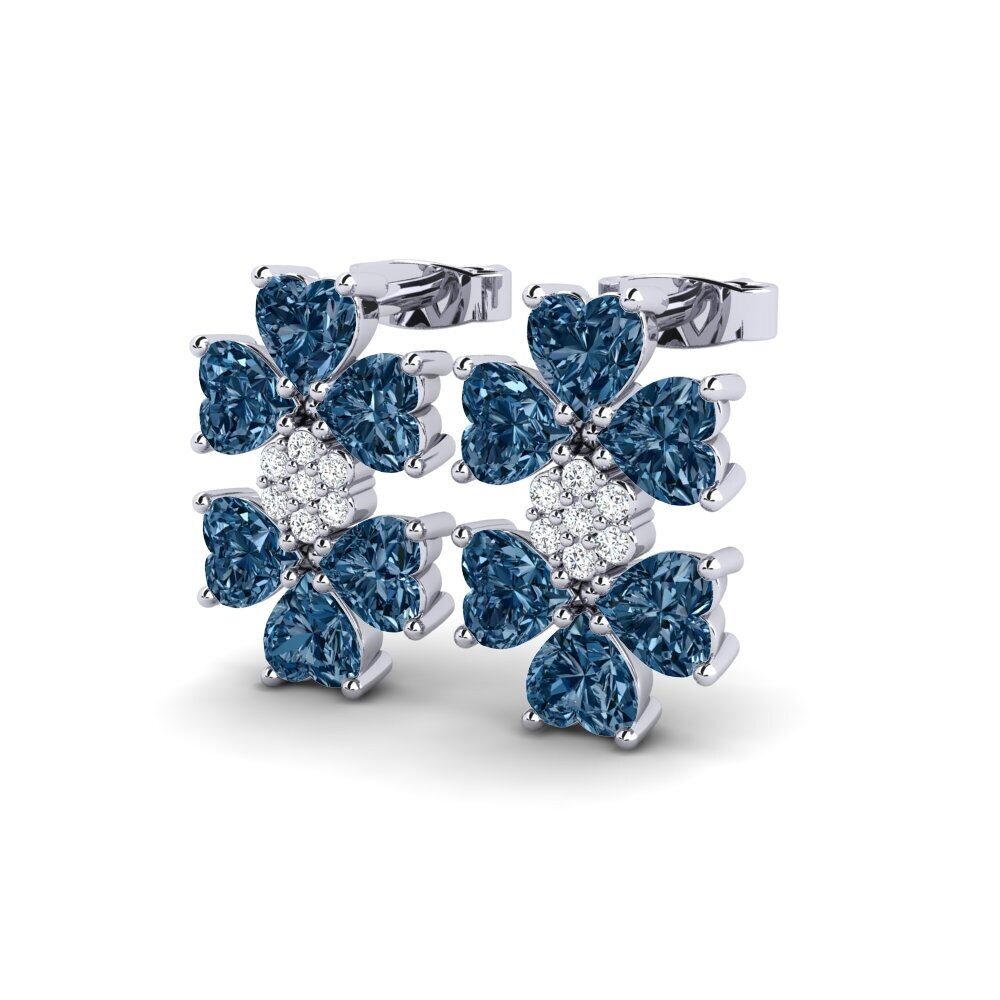 Diamant Bleu Boucle d'oreille femme Triomphe