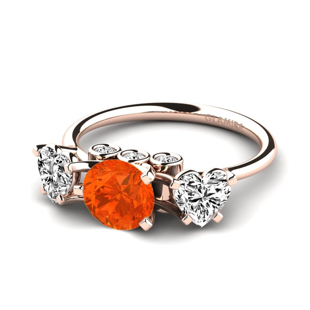 Fire-Opal Engagement Ring Trissina