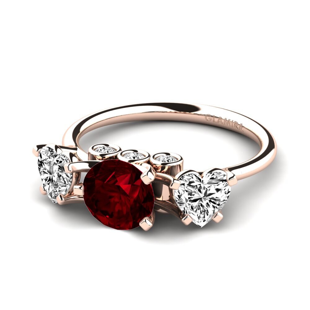 Garnet Engagement Ring Trissina