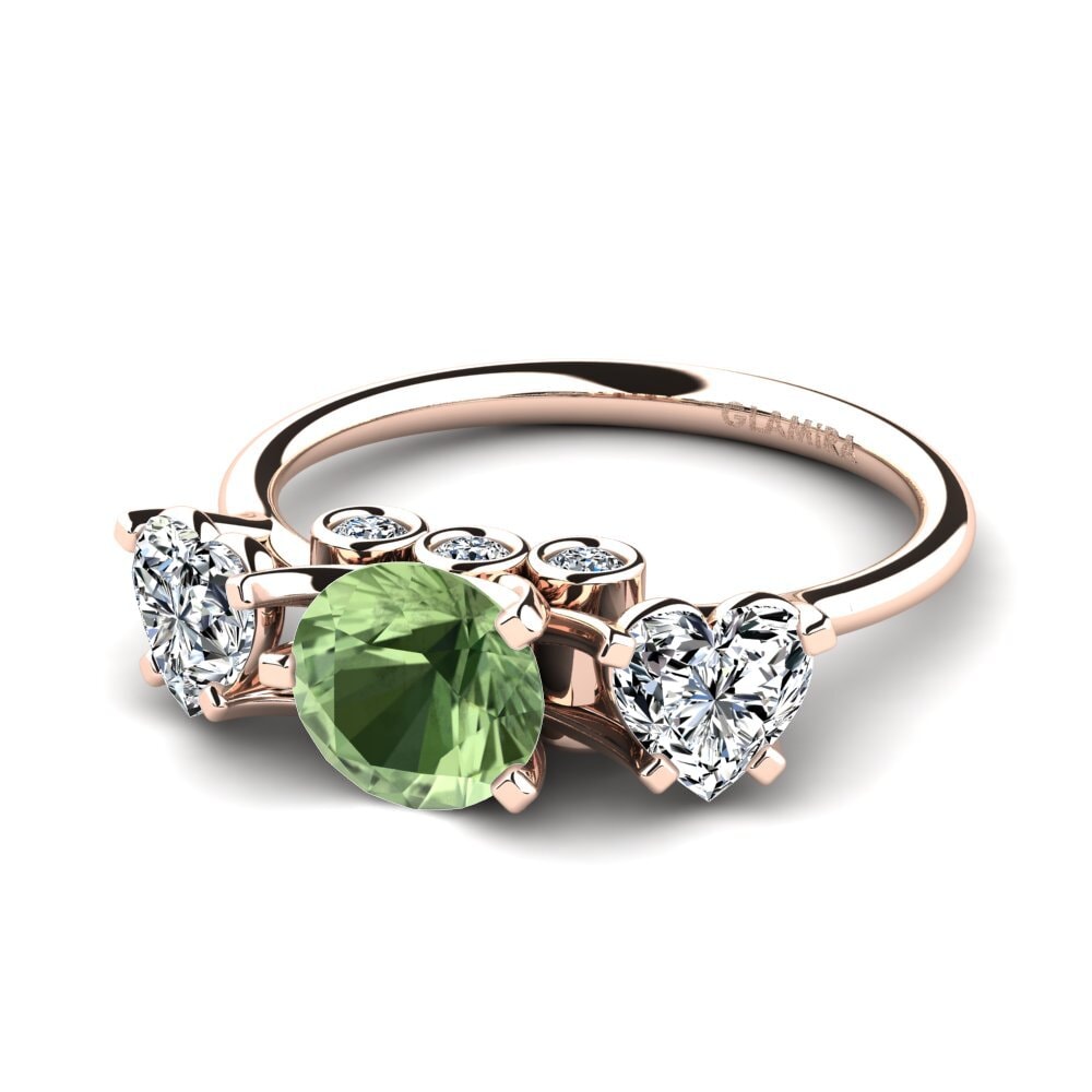 Green Sapphire Engagement Ring Trissina