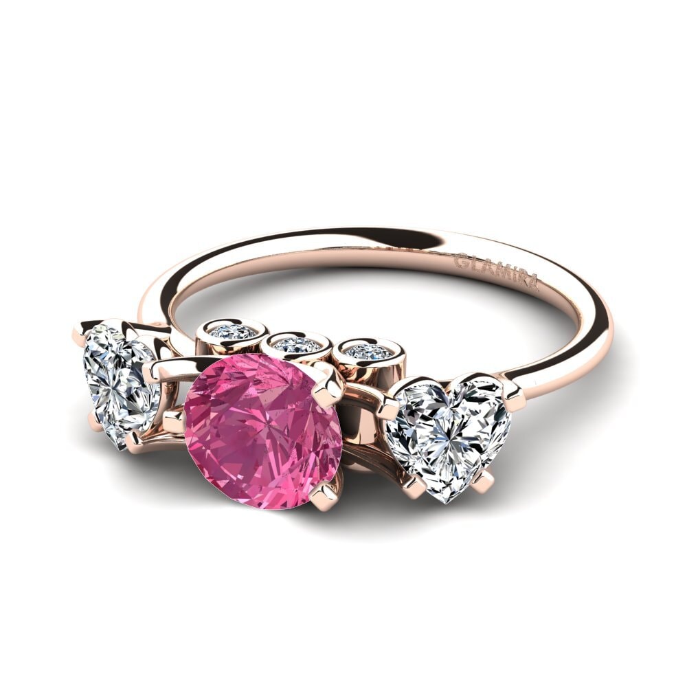 Pink Tourmaline Engagement Ring Trissina