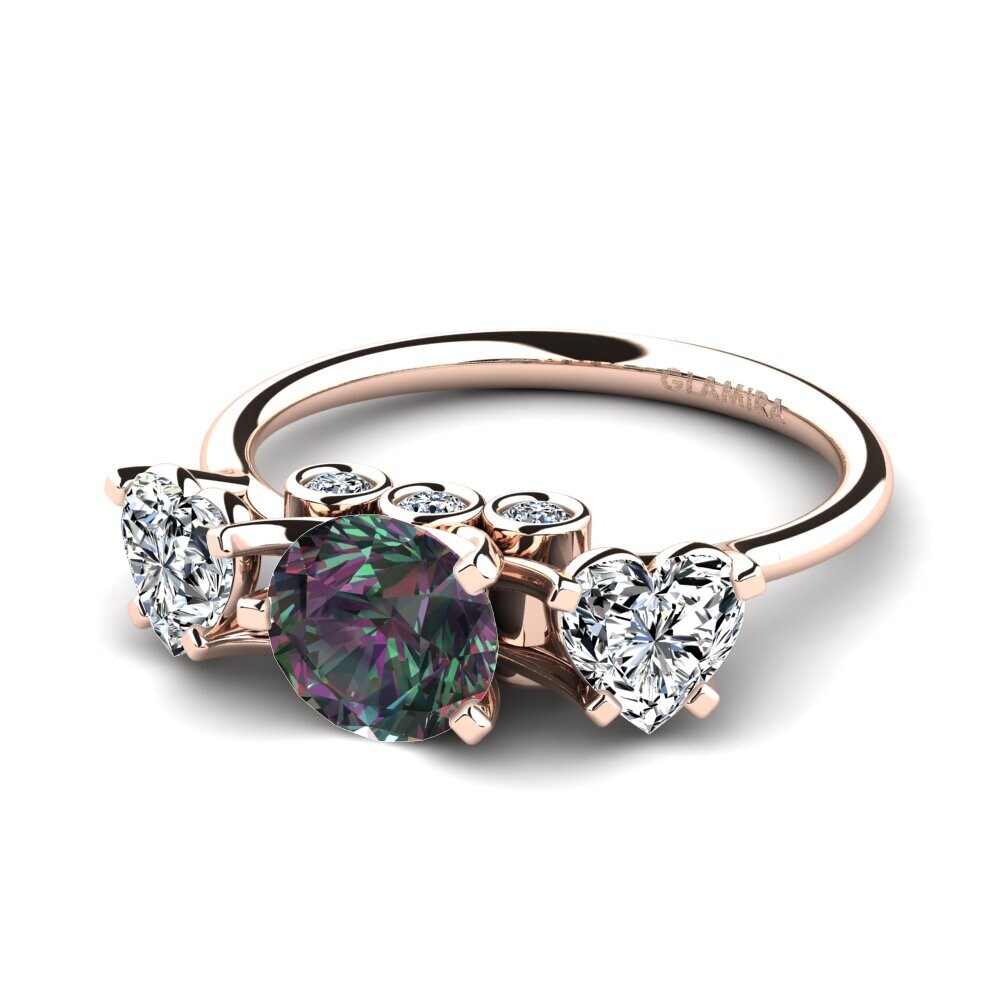 Mystic Topaz Engagement Ring Trissina