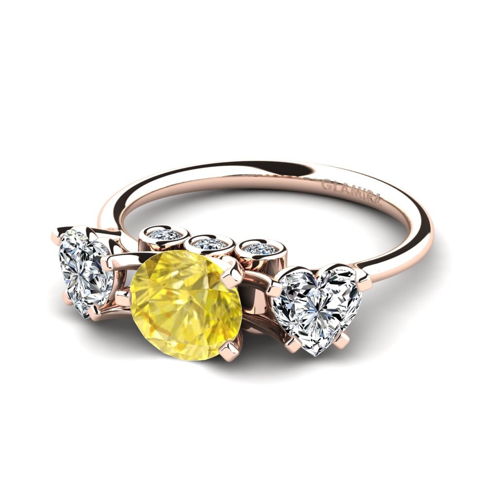 Yellow Sapphire Engagement Ring Trissina