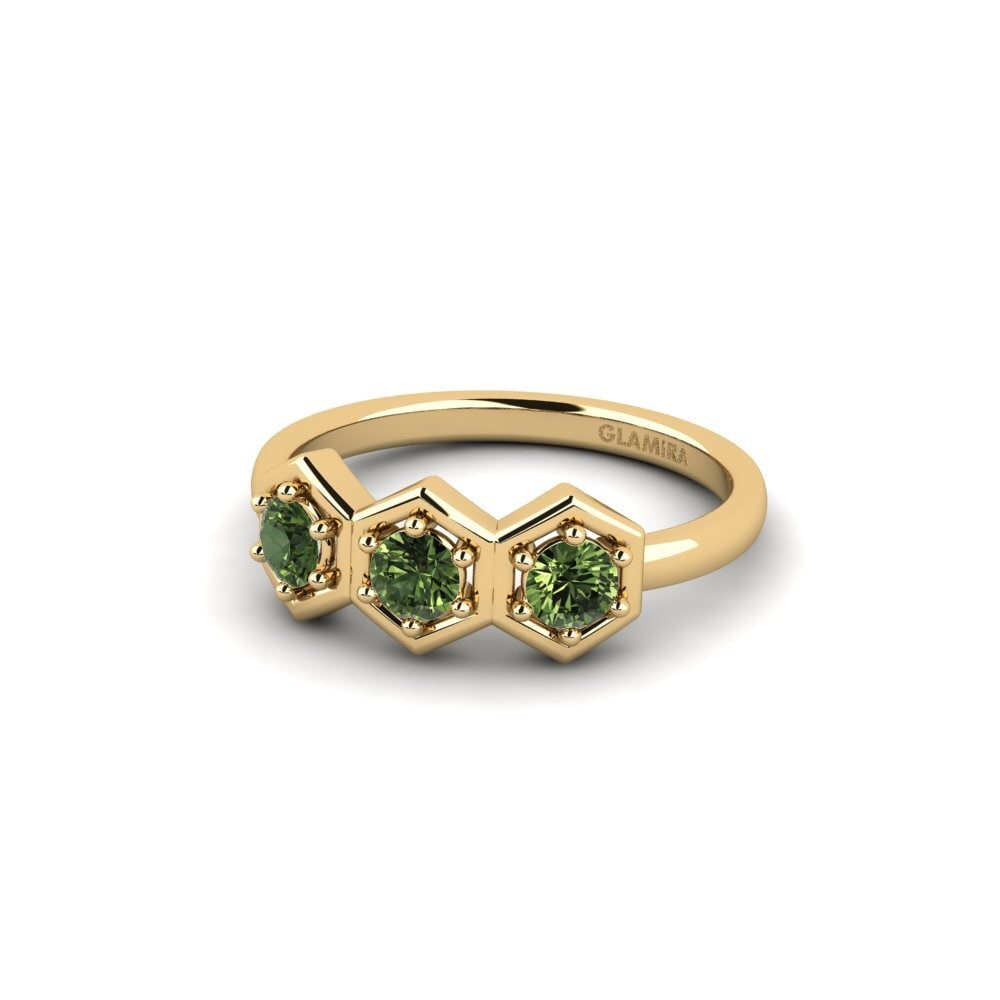Green Sapphire Engagement Ring Trucide