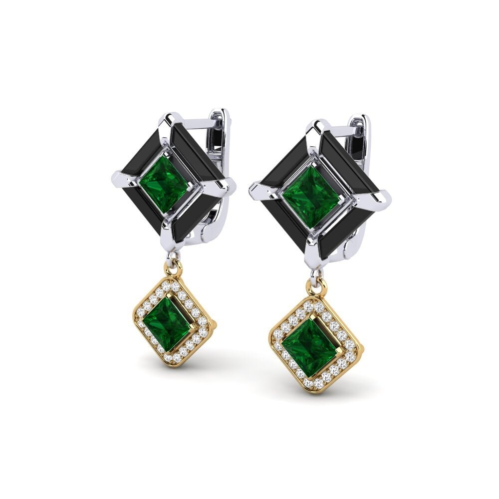 750 Weiß & Gelbgold Tsavorit Damen ohrring Trudies
