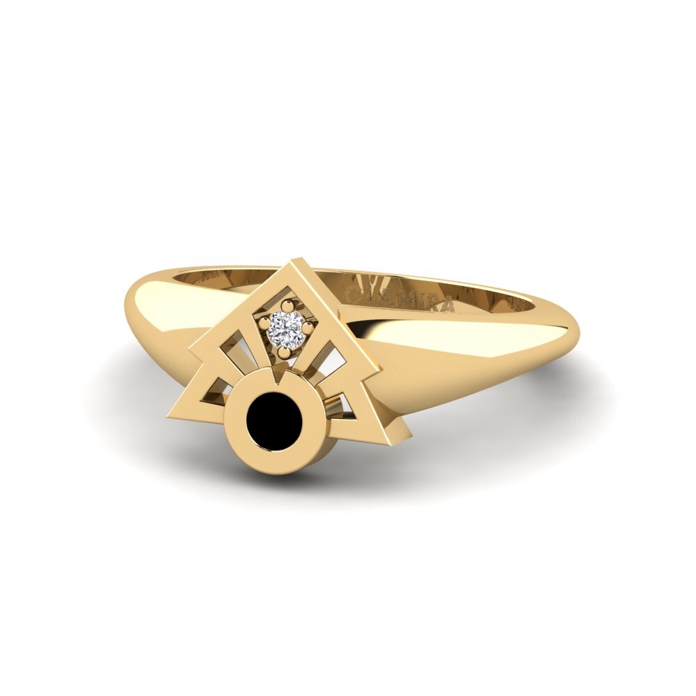Zafiro negro Anillo meñique Trues