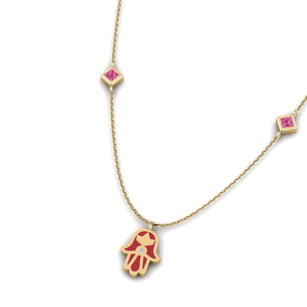 Turmalina rosa Collar de Mujer Tshepo