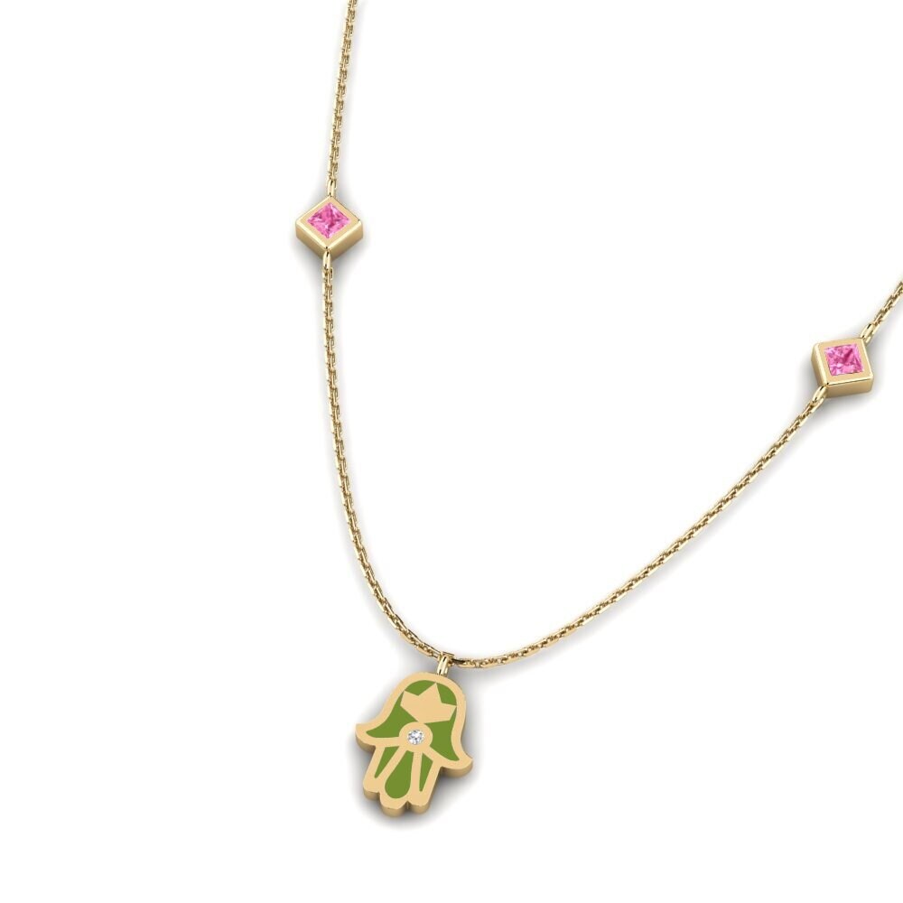 Zafiro Rosado Collar de Mujer Tshepo