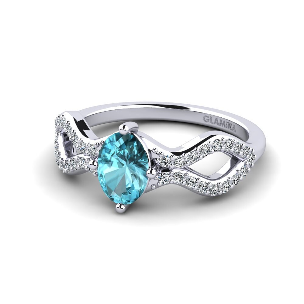 Blue Zircon Women's Ring Tspr