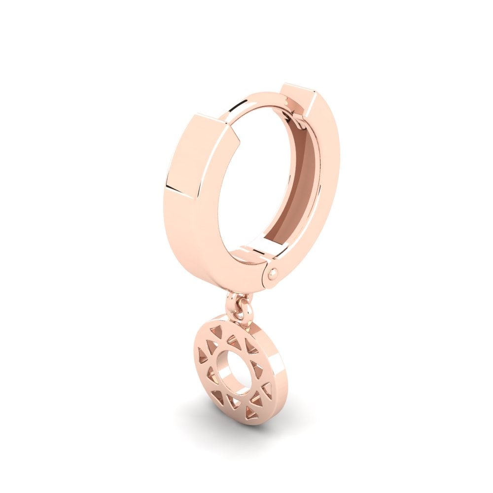 14ct Rose Gold Men's Earring Tspref