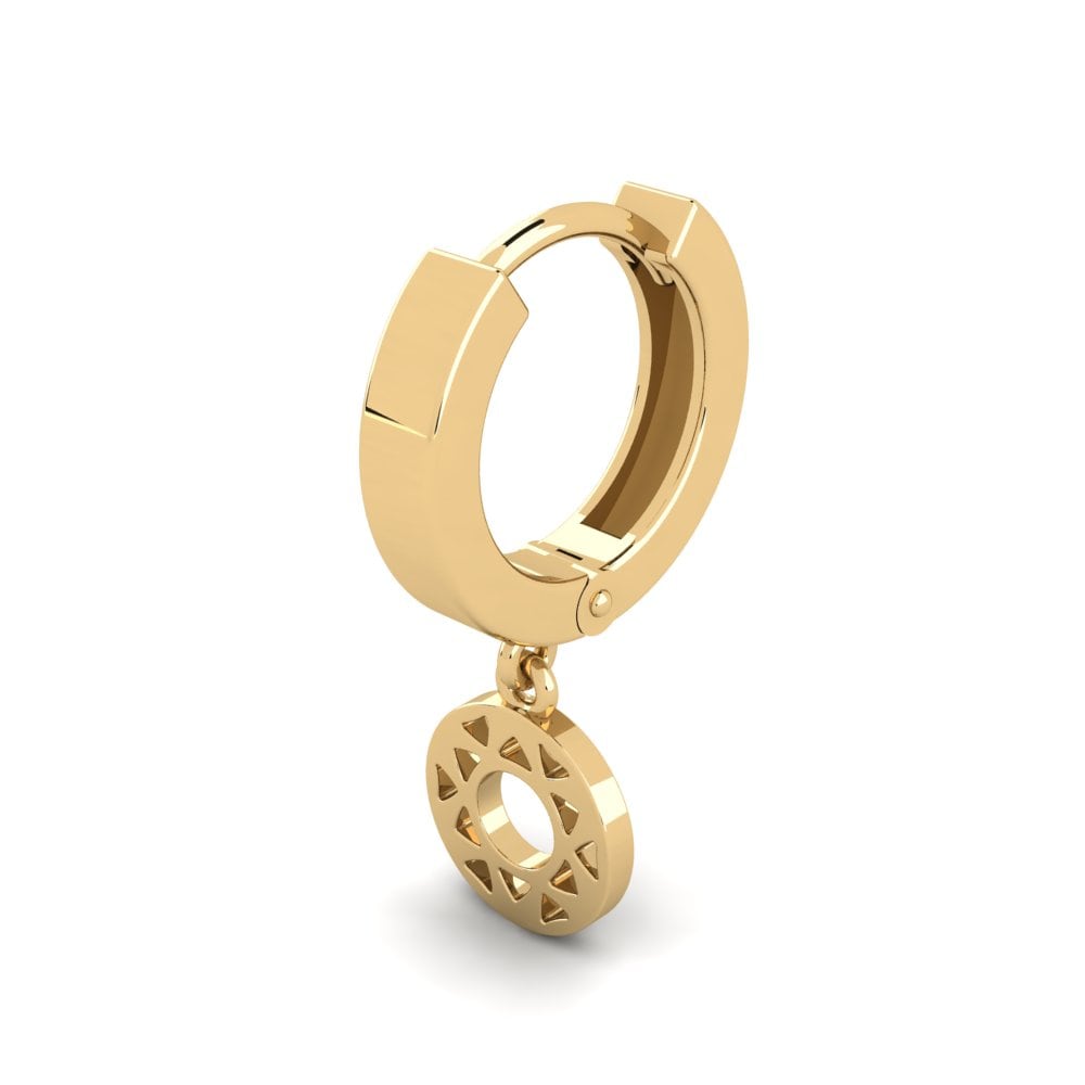 14ct Yellow Gold Men's Earring Tspref