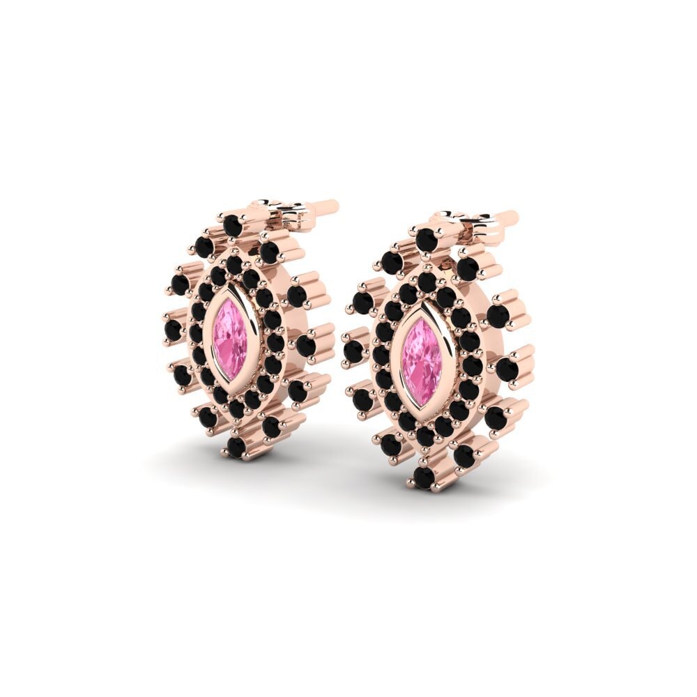 Marquise Pink Sapphire Women's Earring Tului