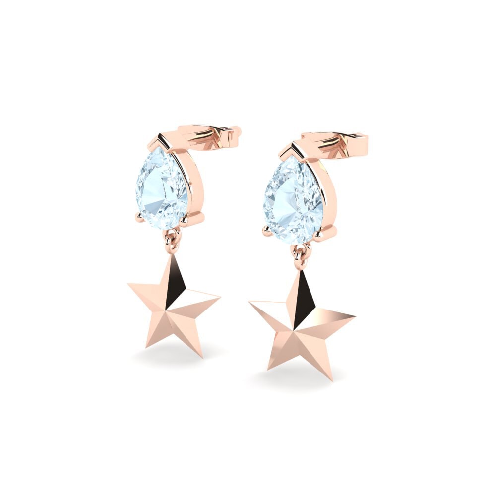 Aigue-marine Boucle d'oreille femme Tummy