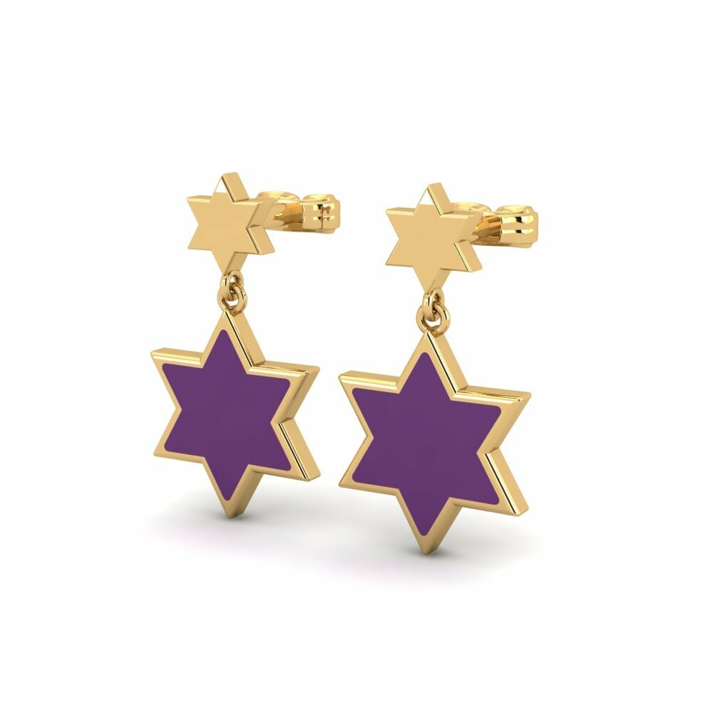 9k Oro Amarillo Pendientes Tupi