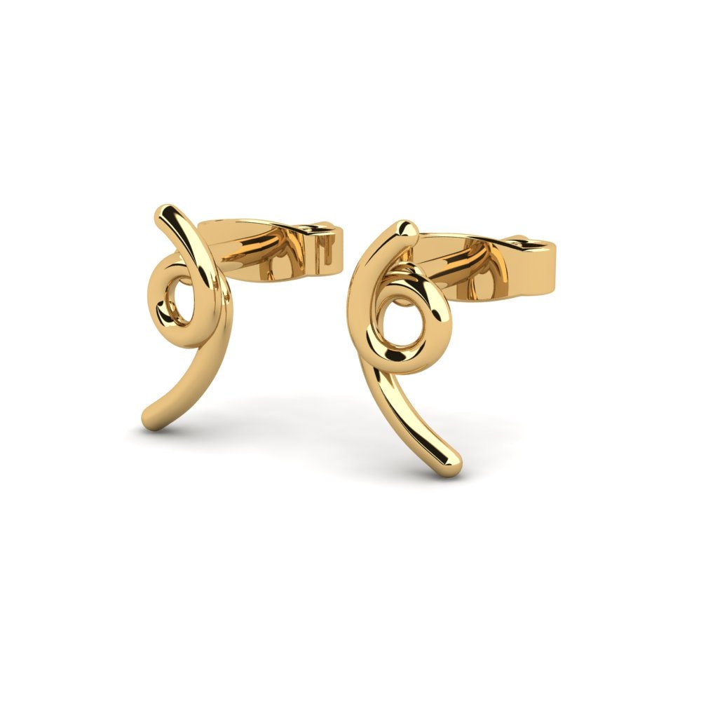 9k Oro Amarillo Pendientes Turnamin