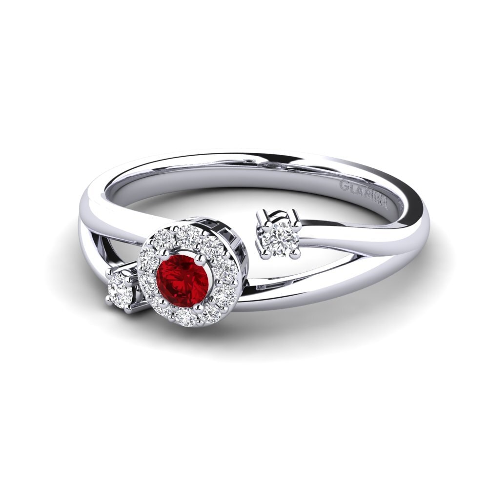 Circonita Roja Anillo de compromiso Turtwig