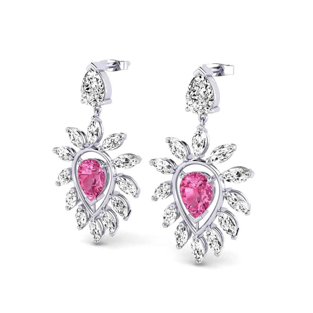 Turmalina Rosa Brincos Feminino Tushies