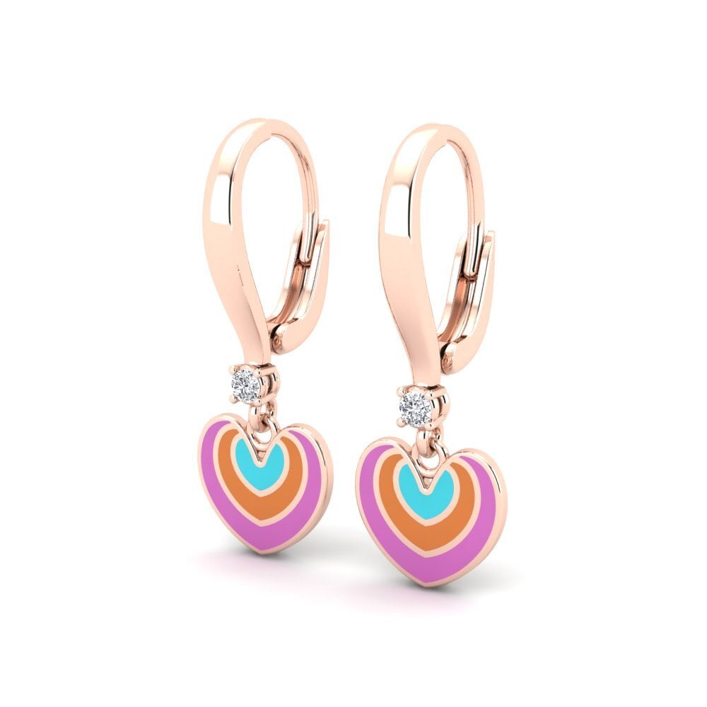 14k Oro Rosa Pendiente de mujer Twanda