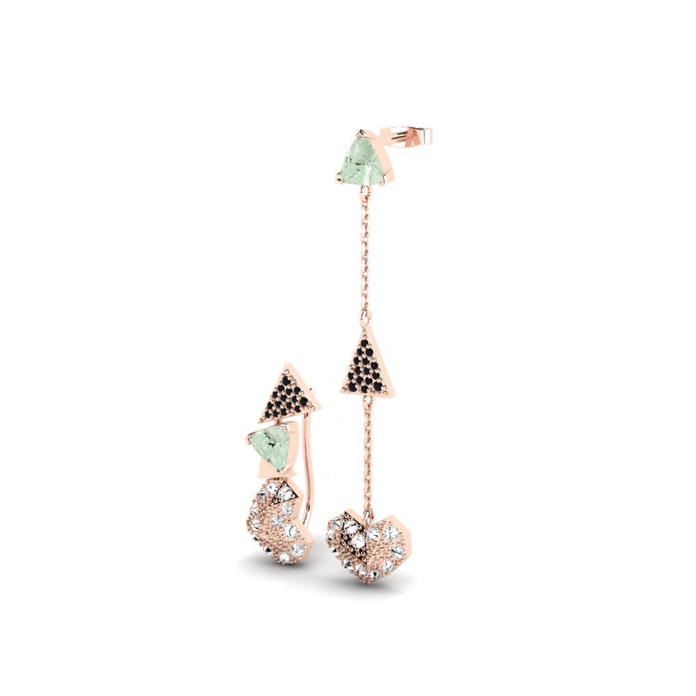 Đá Thạch Anh Xanh Bông tai nữ Twardy Set