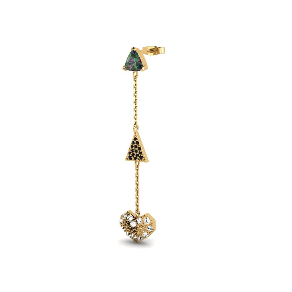 14ct Yellow Gold Mystic Topaz Women's Earring Twardy A