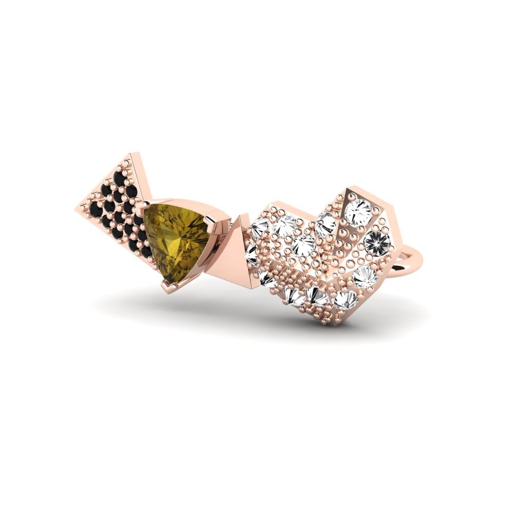 Đá Zircon Nâu Bông tai nữ Twardy B