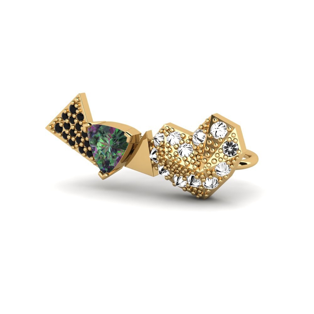 14ct Yellow Gold Mystic Topaz Women's Earring Twardy B