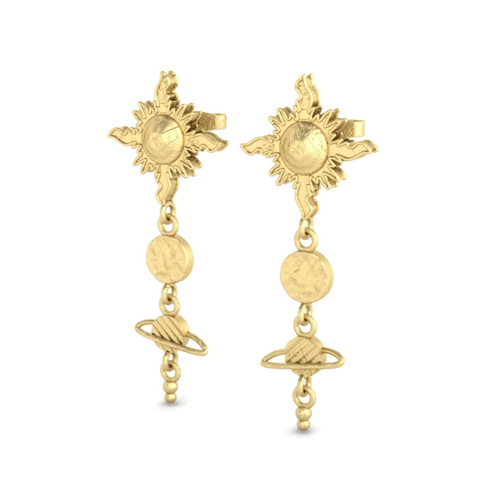 9k Oro Amarillo Pendientes Tworek