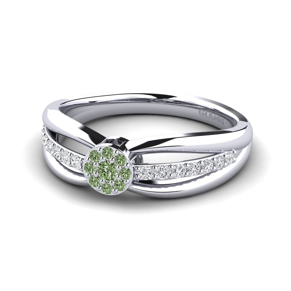 Green Diamond Engagement Ring Tynamo