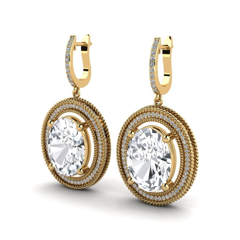 Đá Zircon Trắng Bông tai nữ Tyrell