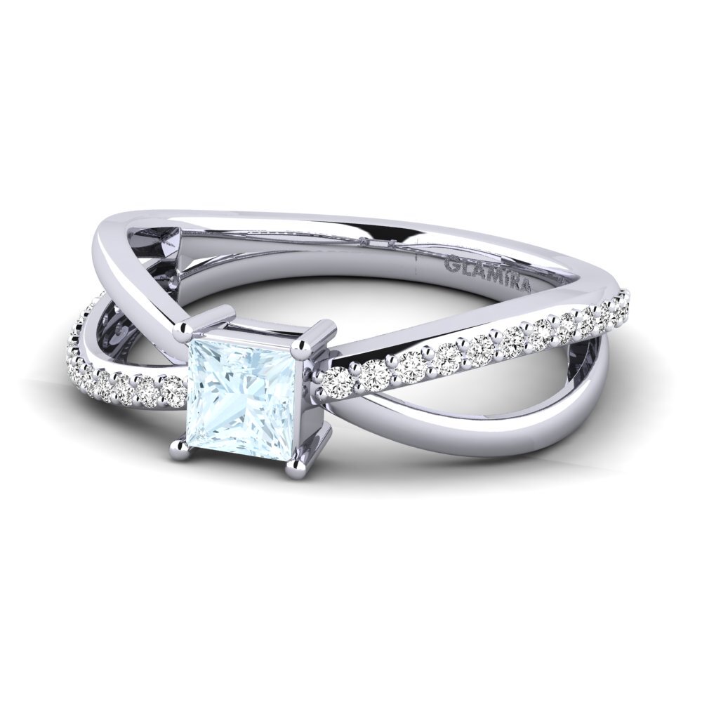Aguamarina Anillo de compromiso Tyrogue