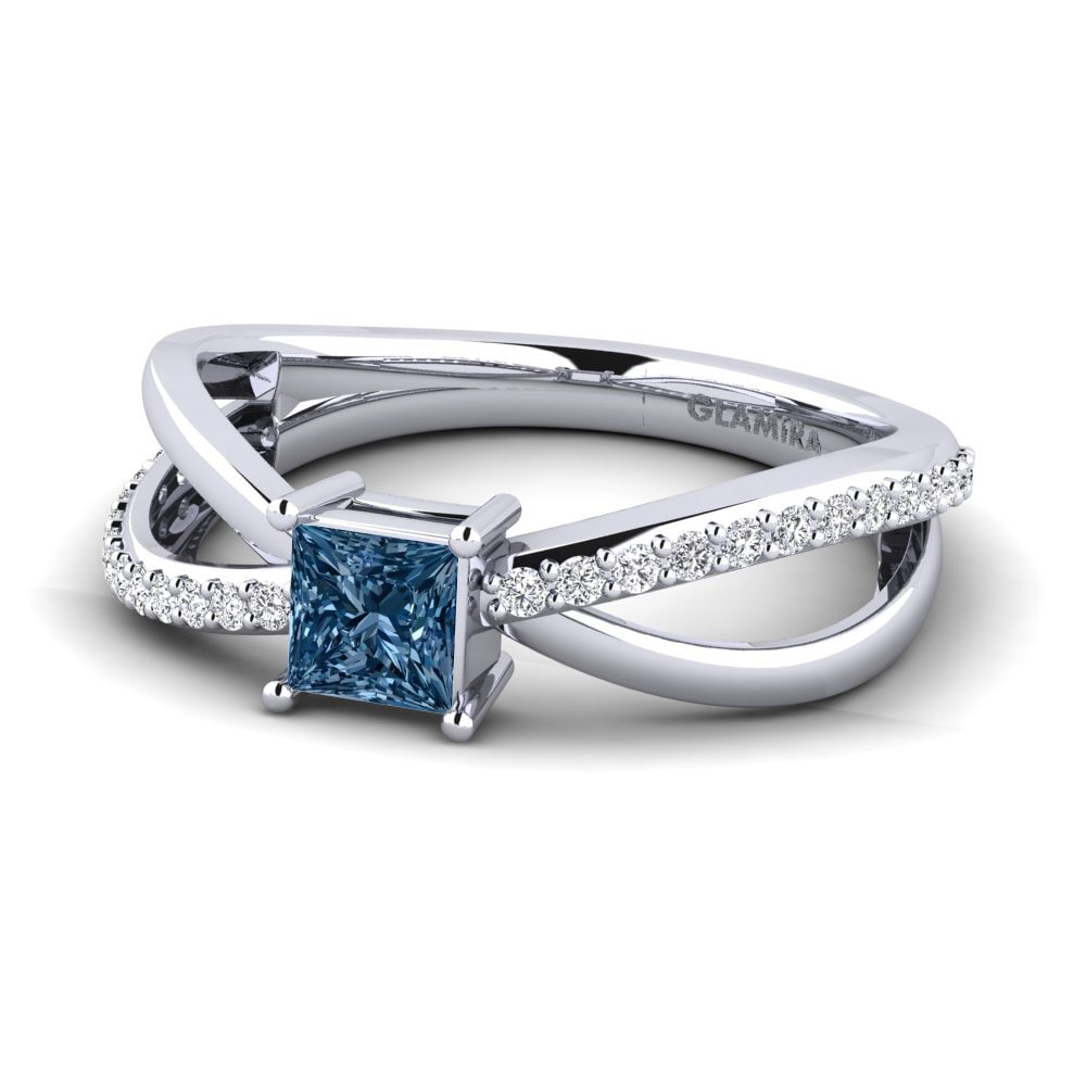 Princess Blue Diamond Engagement Ring Tyrogue
