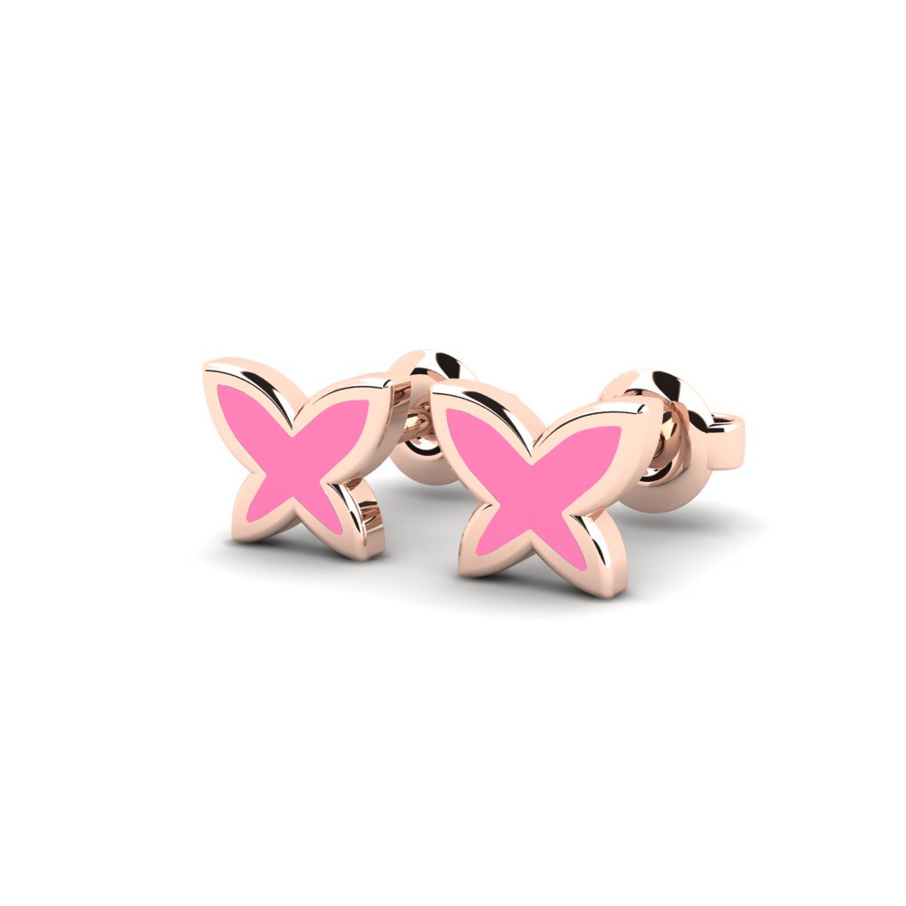 18ct Rose Gold Kid's Earring Ubax