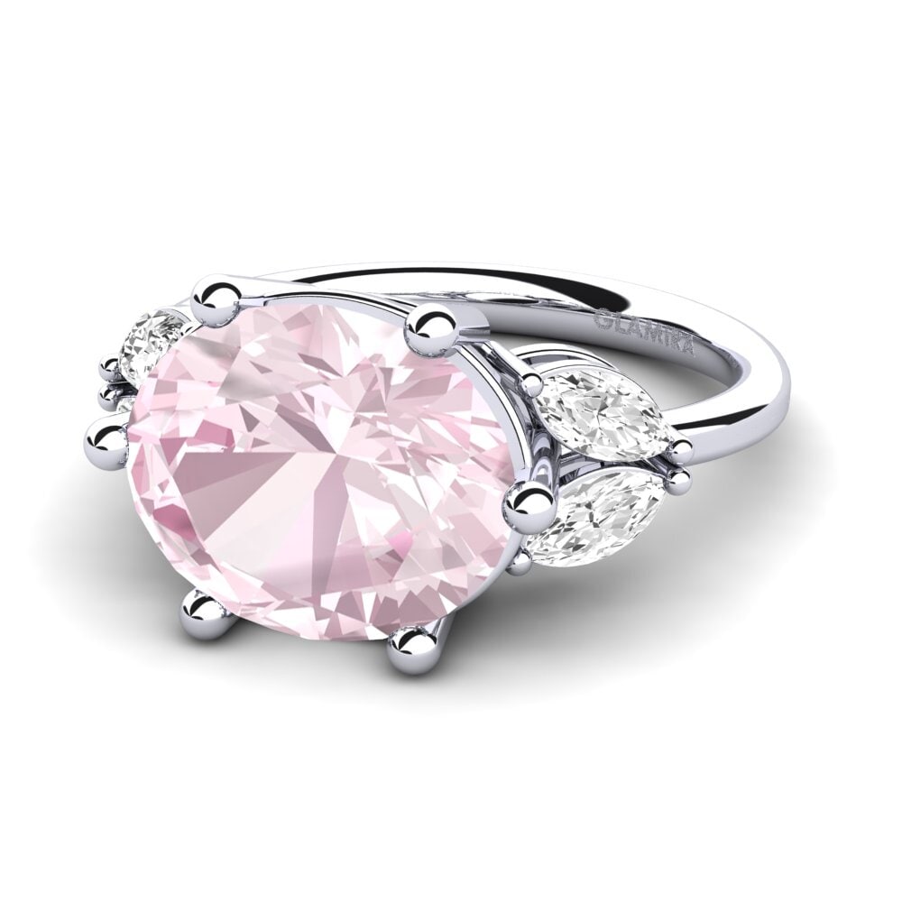 White Silver Kunzite Ring Ujana