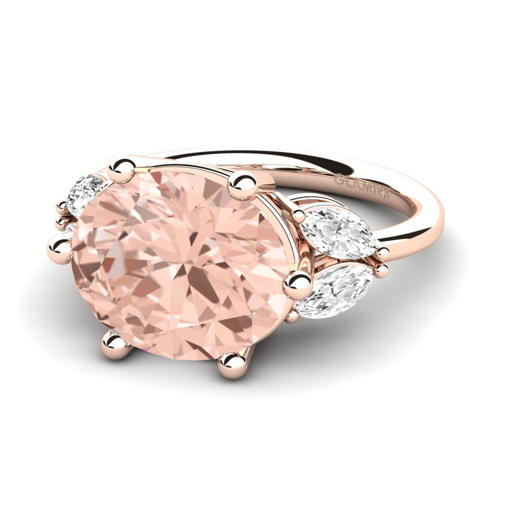 9k Rose Gold Morganite Ring Ujana