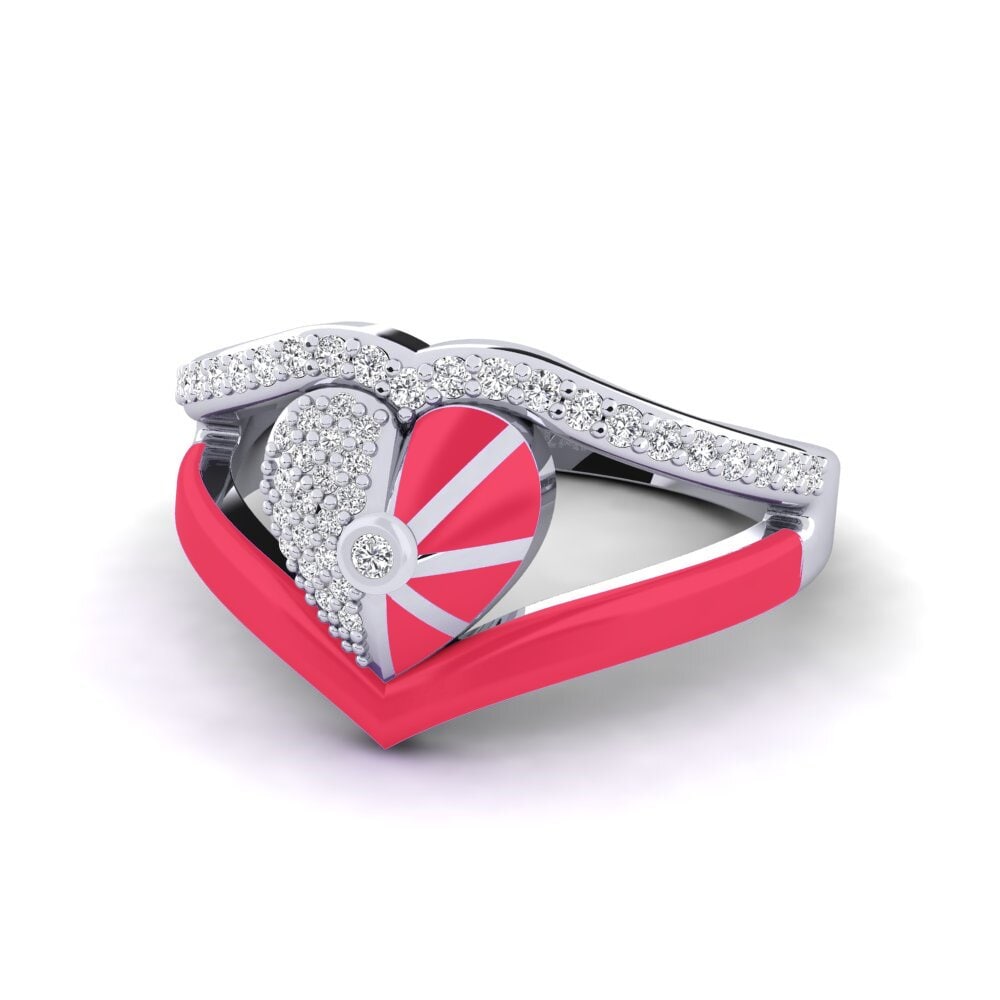14ct White Gold Ring Ultramarine