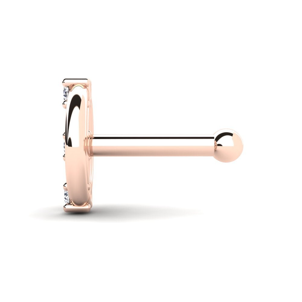 Piercing Red Color Compre GLAMIRA Piercing Nariz Umano en corte Redondo 0.015 Quilates 14k ...