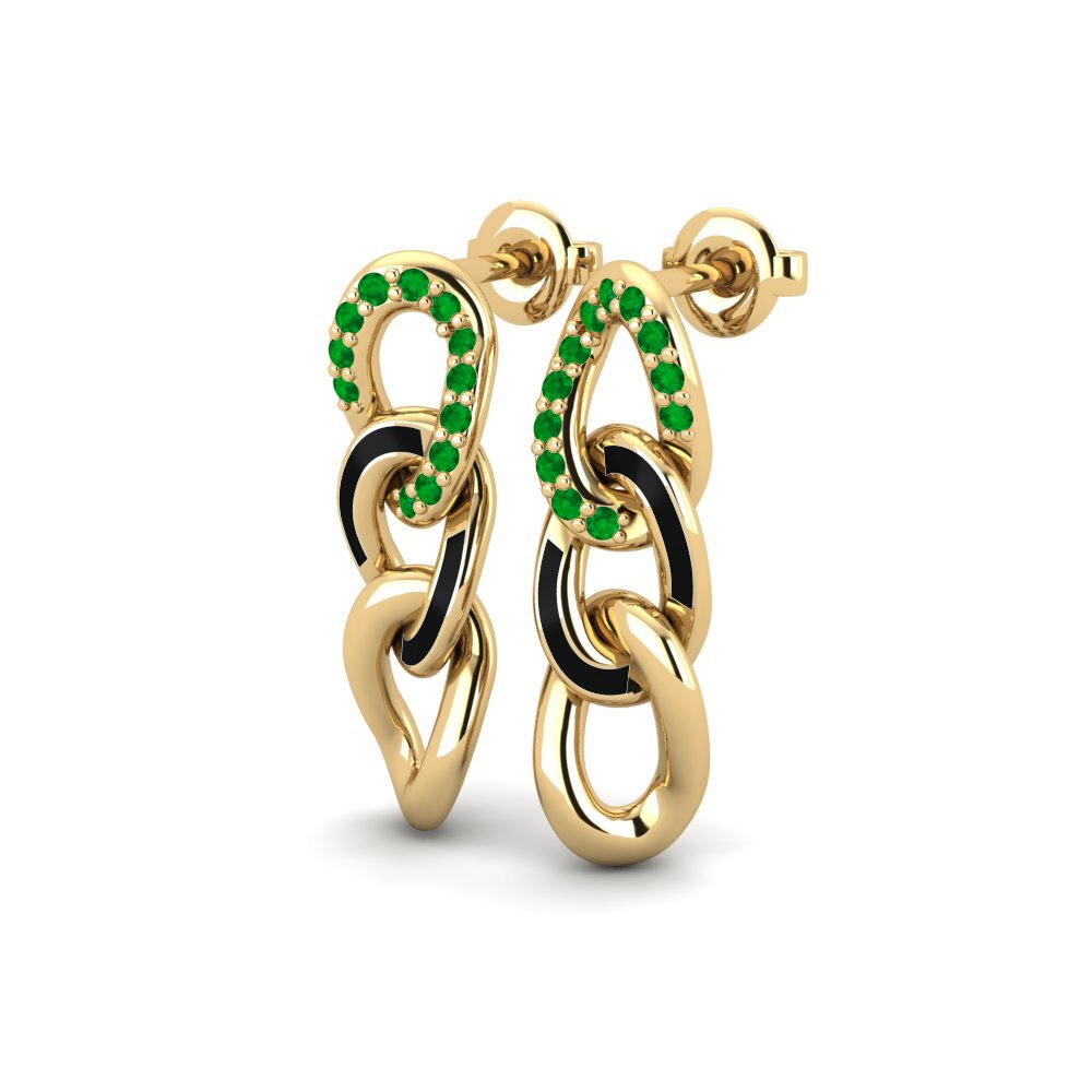 Émeraude Boucle d'oreille femme Umbano - A