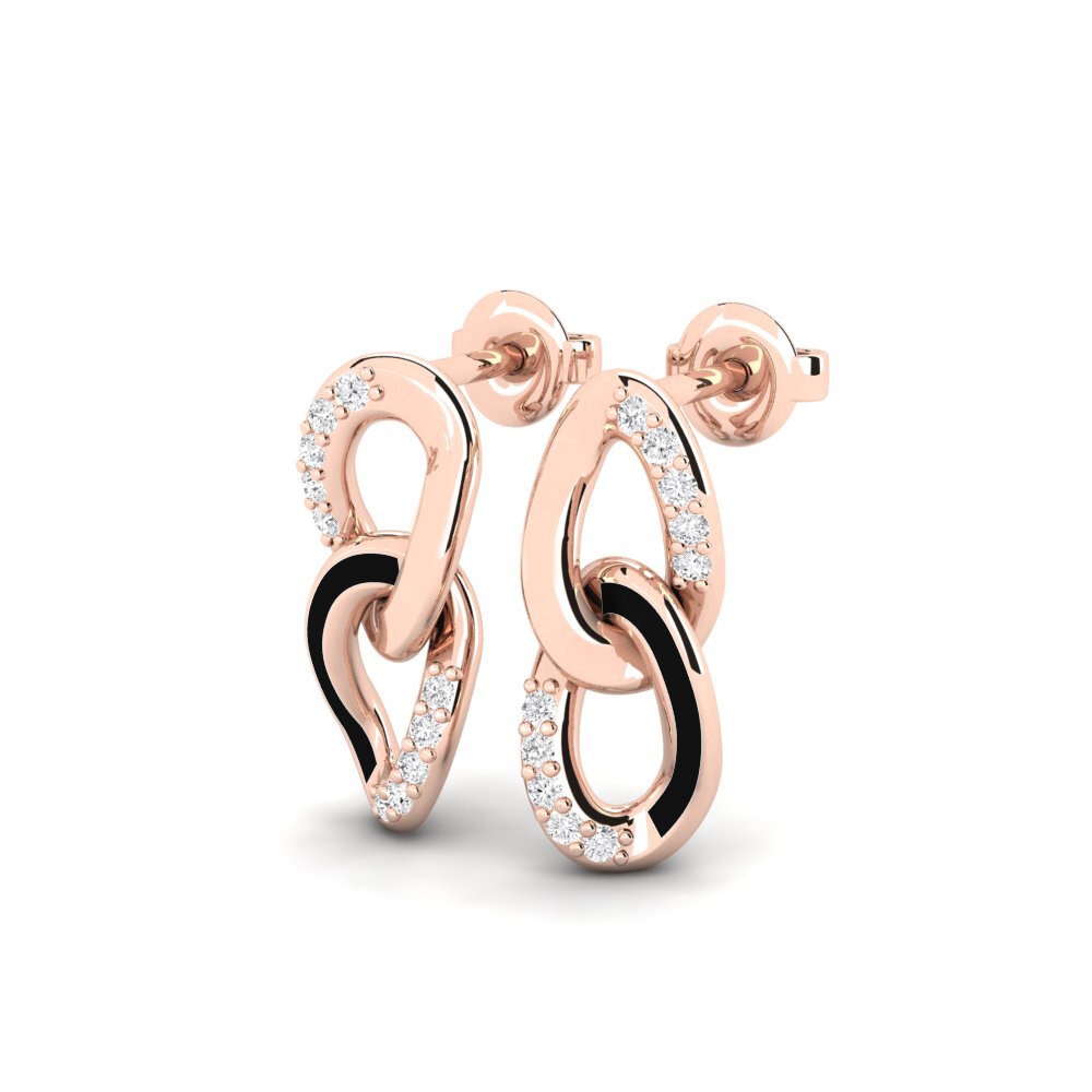 9ct Rose Gold Women's Earring Umbano - B