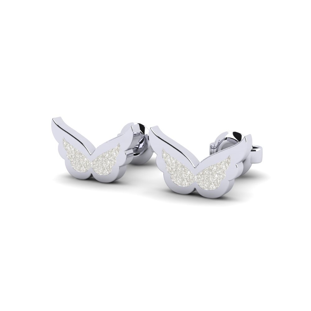 18k Oro Blanco Pendiente para Niño Umdlalo