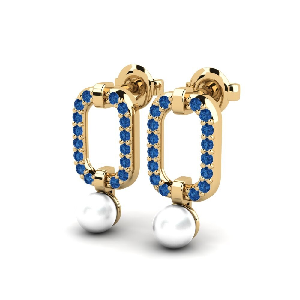 Dark Blue Zirconia Women's Earring Unarvu