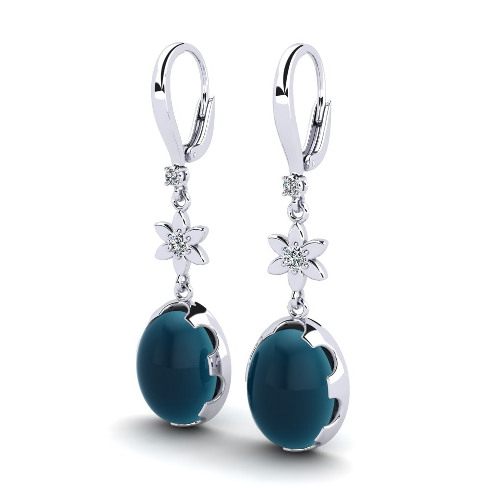 Cabochon London Blue Topas Damen ohrring Unelina