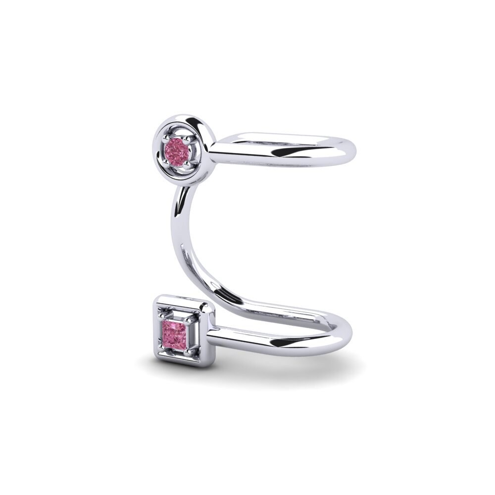 Mixed Rhodolite Garnet Women's Earring Unilateral